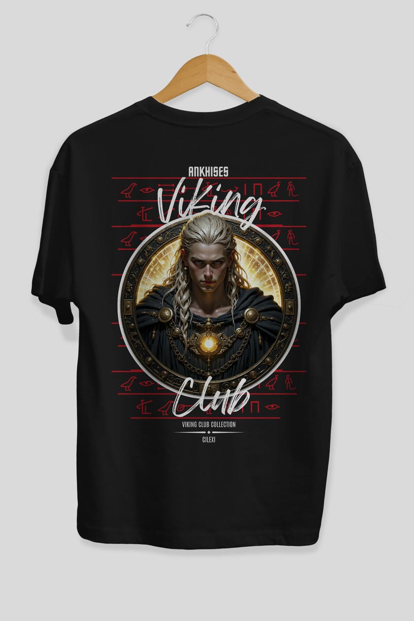 Viking Mitolojisi Serisi 14 Arka Baskılı Oversize t-shirt Erkek Kadın %100 Pamuk Bisiklet Yaka tişort