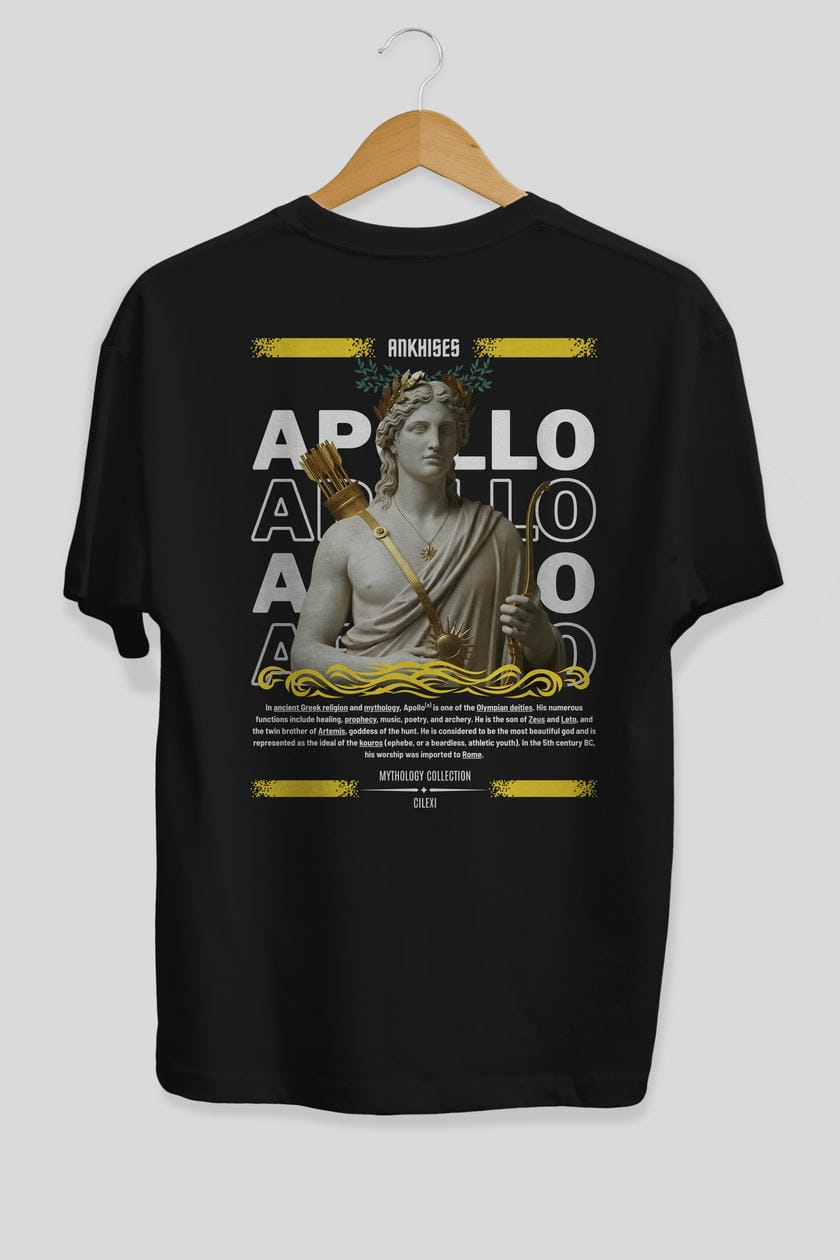 Apollo 2 Arka Baskılı Oversize t-shirt Erkek Kadın %100 Pamuk Bisiklet Yaka tişort