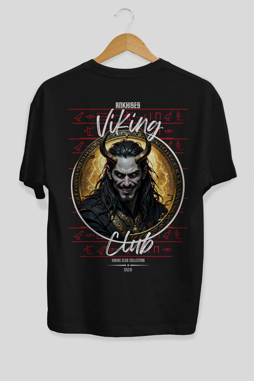 Loke 1 Baskılı Oversize t-shirt Erkek Kadın %100 Pamuk Bisiklet Yaka tişort
