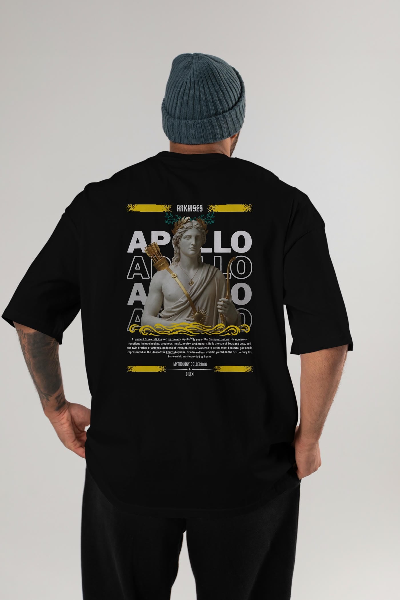 Apollo 2 Arka Baskılı Oversize t-shirt Erkek Kadın %100 Pamuk Bisiklet Yaka tişort