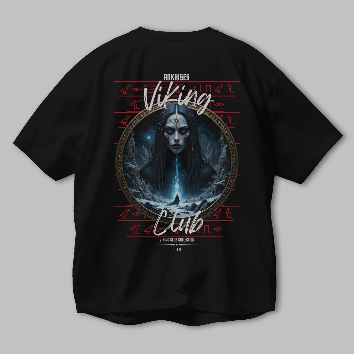 Viking Mitolojisi Serisi 11 Arka Baskılı Oversize t-shirt Erkek Kadın %100 Pamuk Bisiklet Yaka tişort