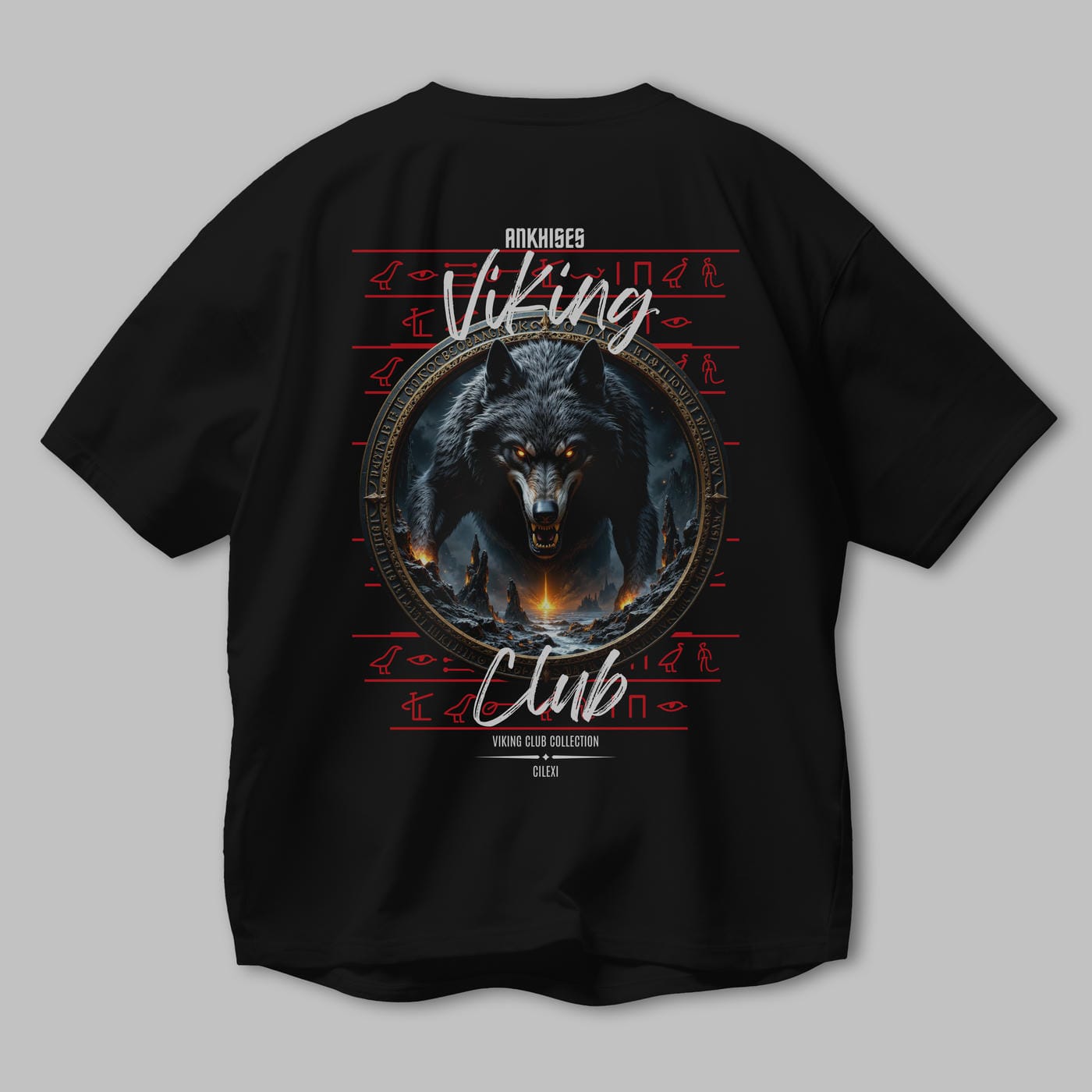 Viking Mitolojisi Serisi 28 Arka Baskılı Oversize t-shirt Erkek Kadın %100 Pamuk Bisiklet Yaka tişort