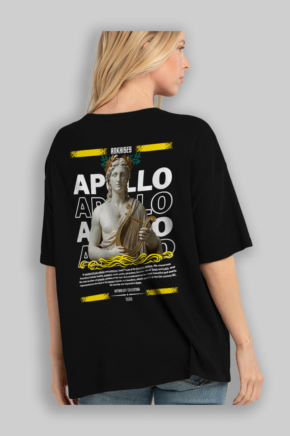 Apollo 1 Arka Baskılı Oversize t-shirt Erkek Kadın %100 Pamuk Bisiklet Yaka tişort