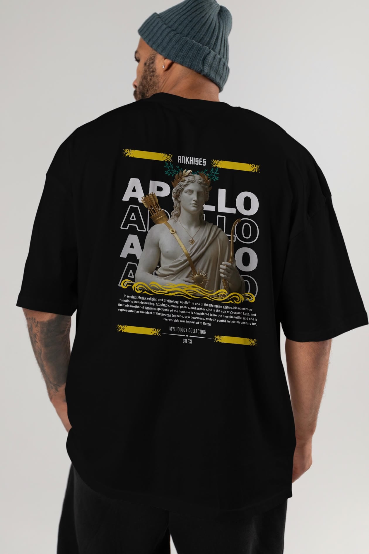 Apollo 2 Arka Baskılı Oversize t-shirt Erkek Kadın %100 Pamuk Bisiklet Yaka tişort