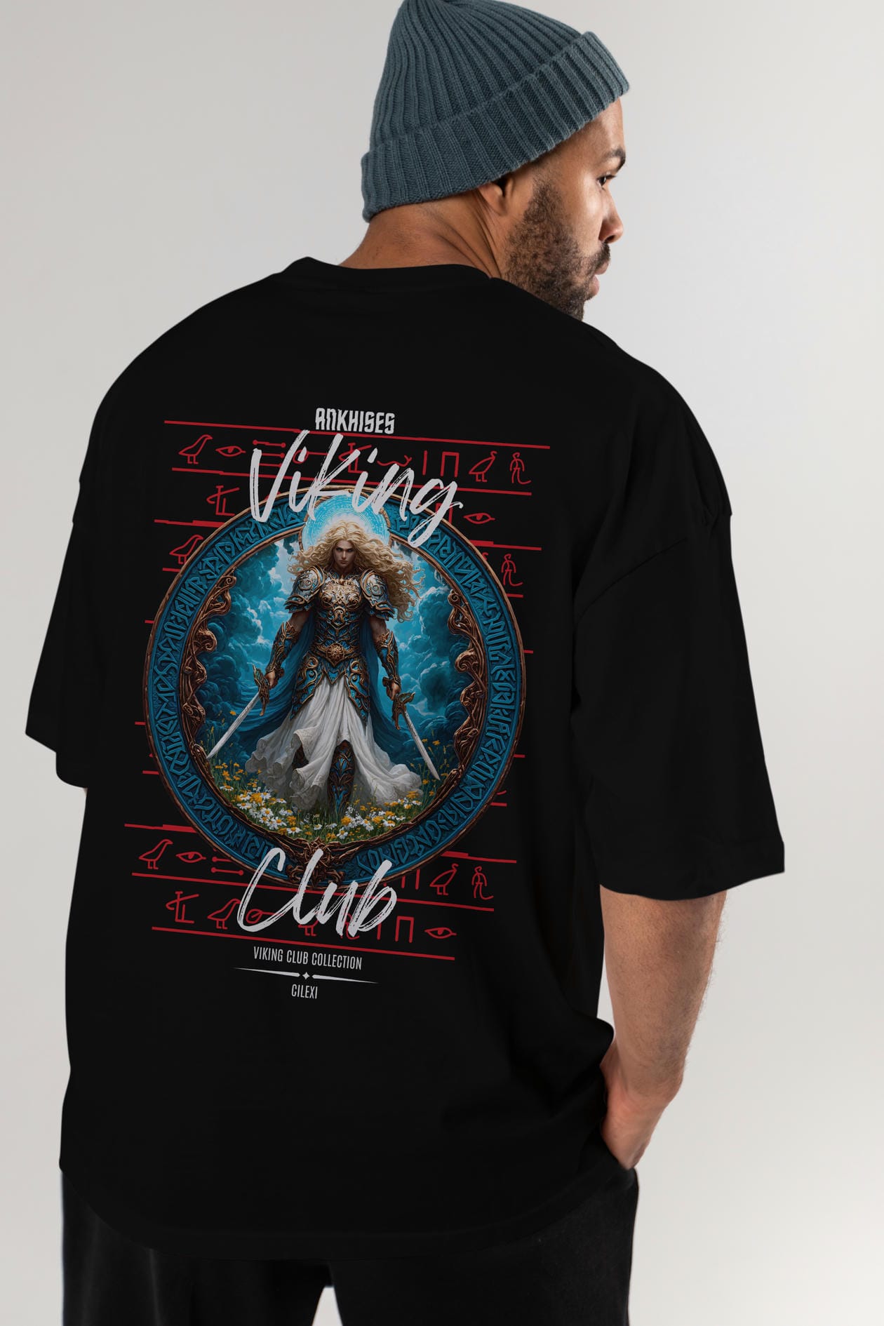 Baldur Baskılı Oversize t-shirt Erkek Kadın %100 Pamuk Bisiklet Yaka tişort