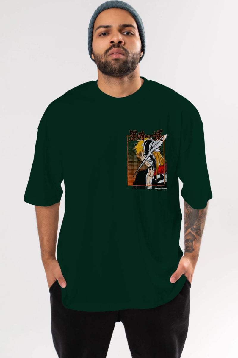 thelust Ön Sol Baskılı Oversize t-shirt Erkek Kadın Unisex %100 Pamuk Bisiklet Yaka tişort - Cilexi
