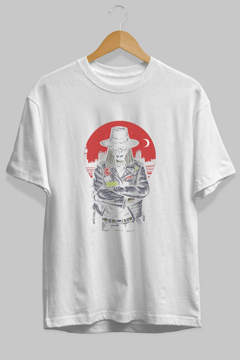 vendetta Ön Baskılı Oversize t-shirt Erkek Kadın Unisex %100 Pamuk tişort - Cilexi