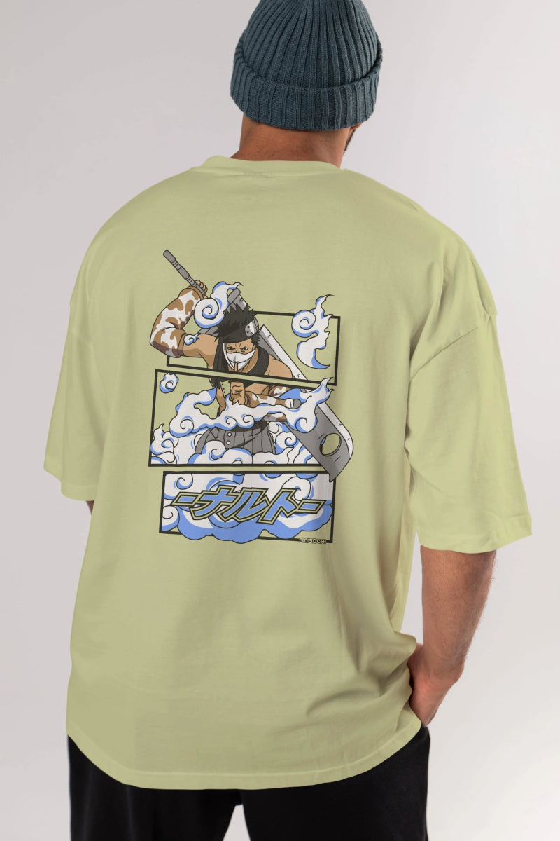 zabuza momochi Anime Arka Baskılı Oversize t-shirt Erkek Kadın Unisex - Cilexi