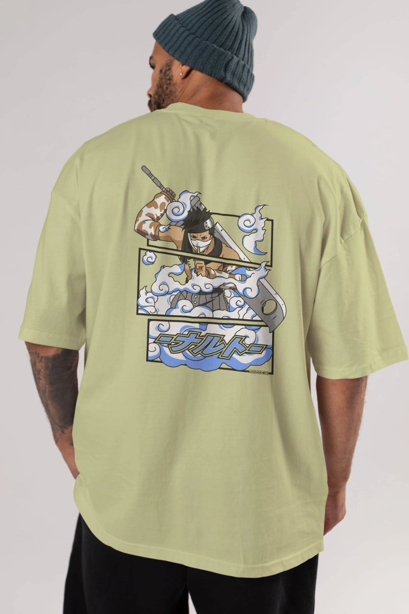 zabuza momochi Anime Arka Baskılı Oversize t-shirt Erkek Kadın Unisex - Cilexi