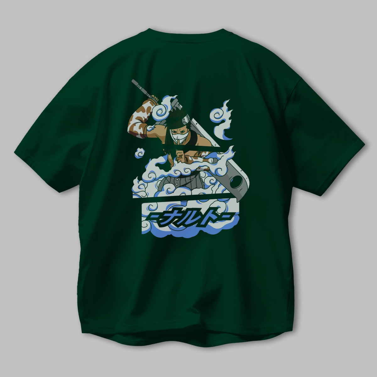 zabuza momochi Anime Arka Baskılı Oversize t-shirt Erkek Kadın Unisex - Cilexi