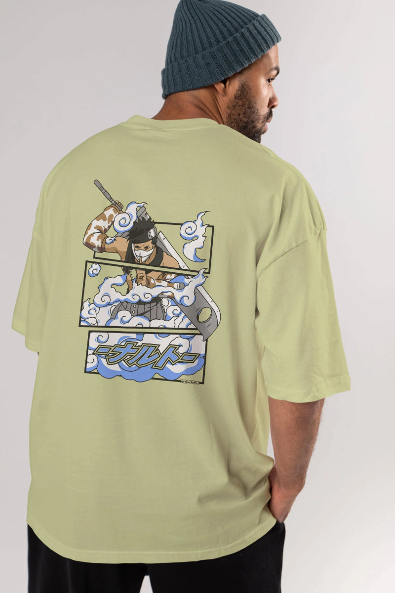 zabuza momochi Anime Arka Baskılı Oversize t-shirt Erkek Kadın Unisex - Cilexi