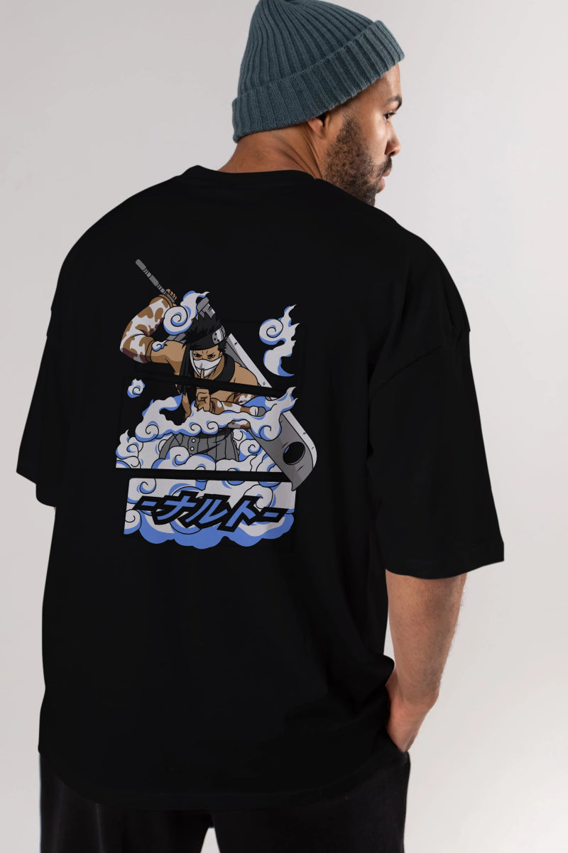 zabuza momochi Anime Arka Baskılı Oversize t-shirt Erkek Kadın Unisex - Cilexi
