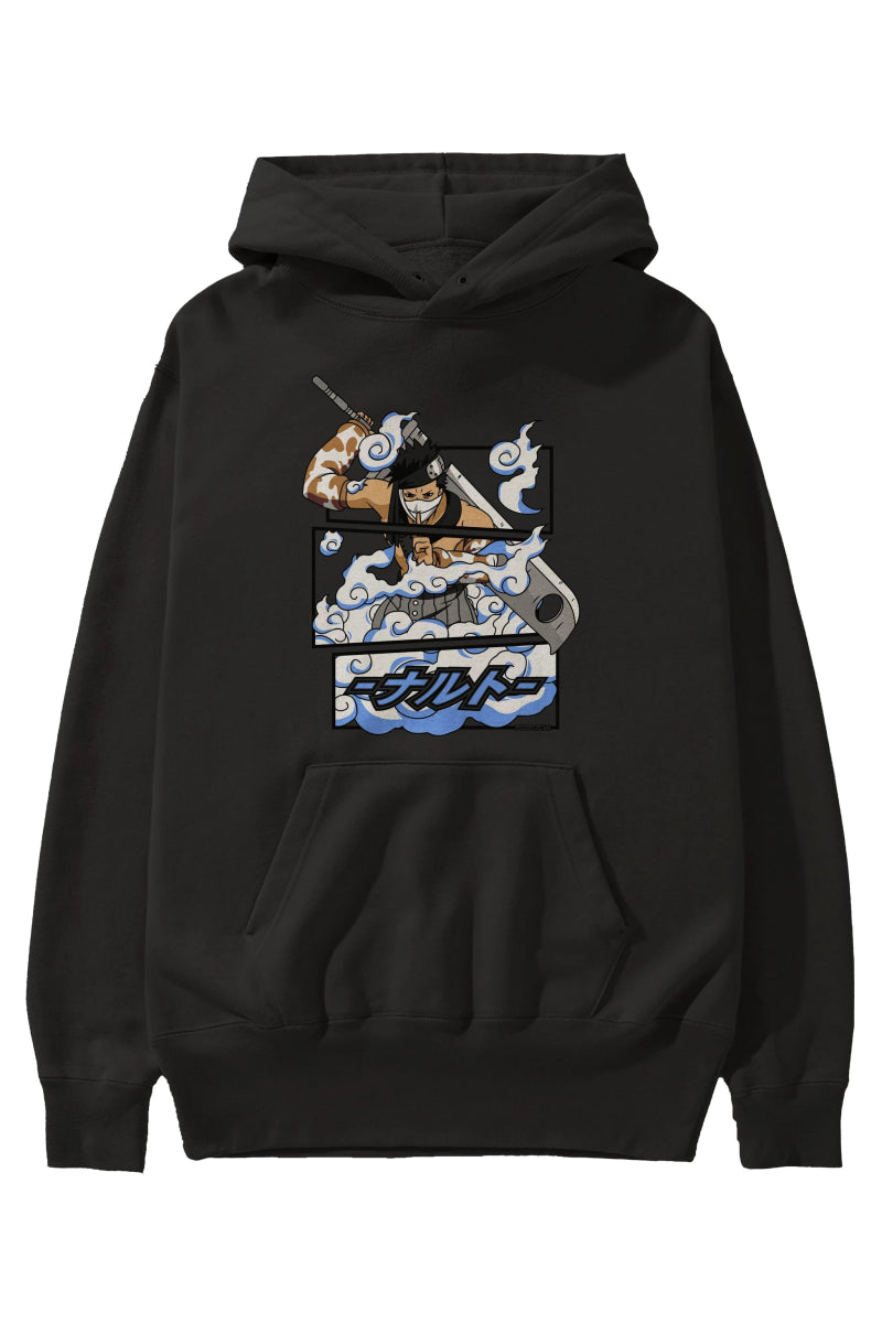 zabuza momochi Anime Ön Baskılı Hoodie Oversize Kapüşonlu Sweatshirt Erkek Kadın Unisex - Cilexi