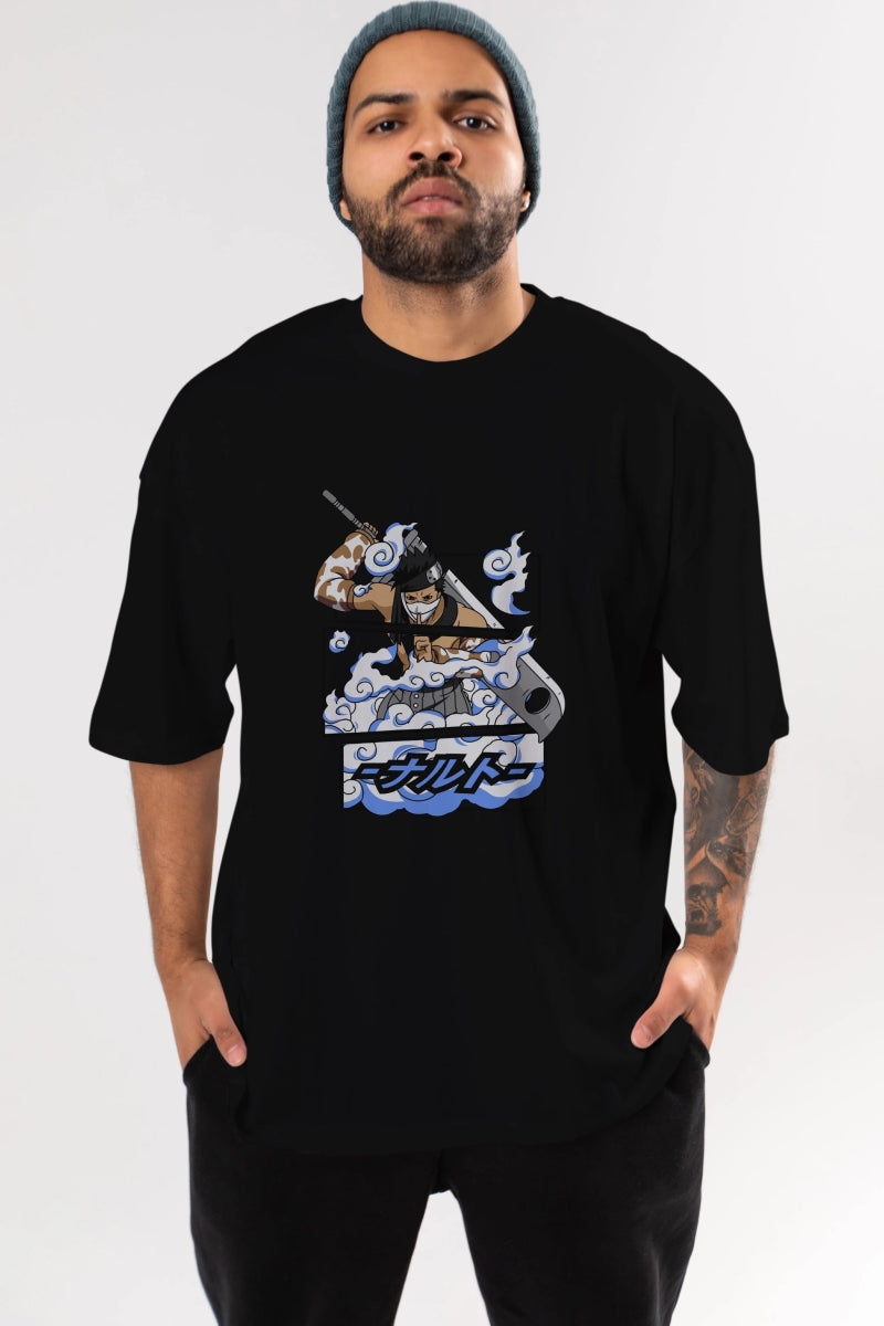 zabuza momochi Anime Ön Baskılı Oversize t-shirt %100 pamuk Erkek Kadın Unisex - Cilexi