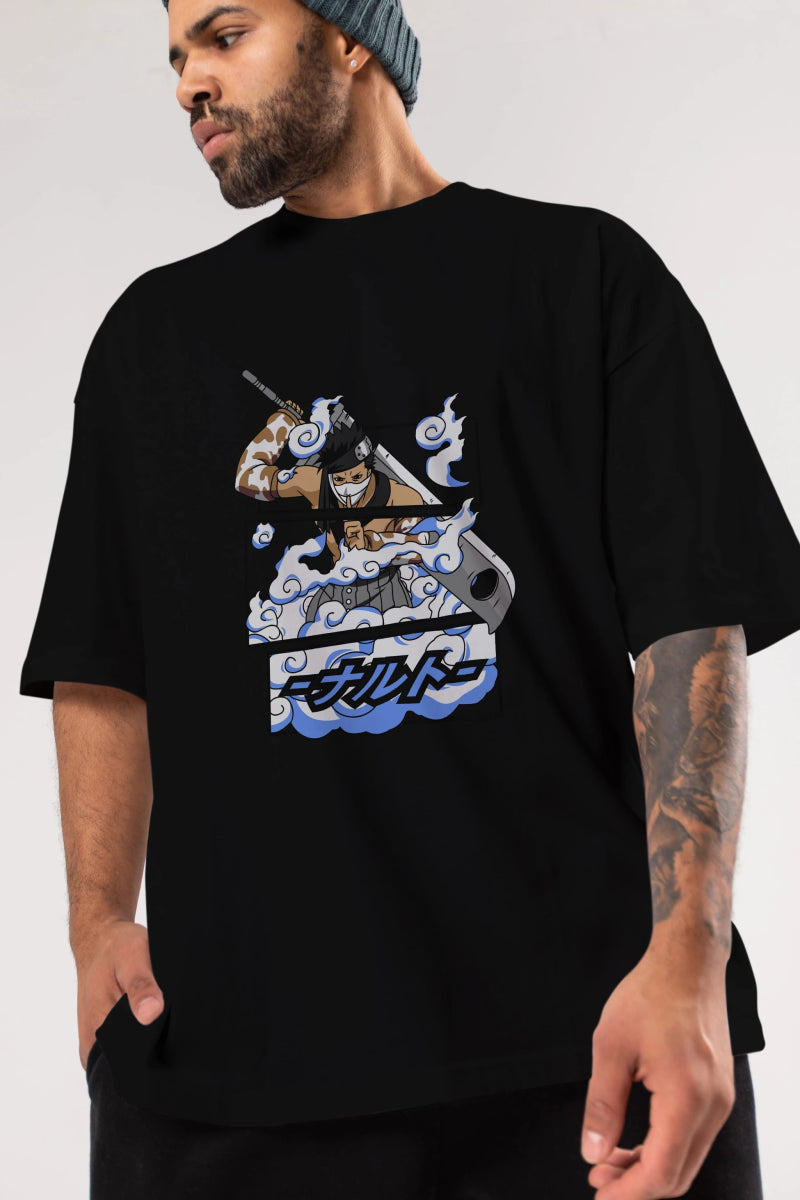 zabuza momochi Anime Ön Baskılı Oversize t-shirt %100 pamuk Erkek Kadın Unisex - Cilexi