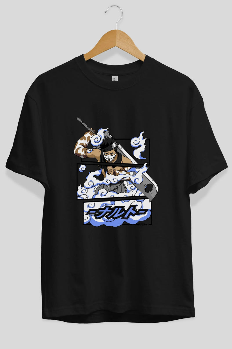 zabuza momochi Anime Ön Baskılı Oversize t-shirt %100 pamuk Erkek Kadın Unisex - Cilexi