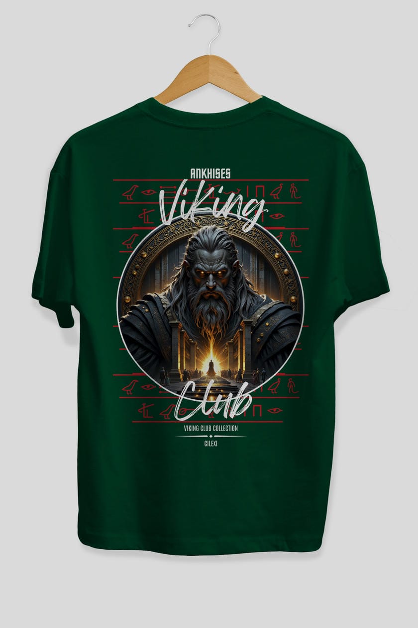 Odin 3 Arka Baskılı Oversize t-shirt Erkek Kadın %100 Pamuk Bisiklet Yaka tişort