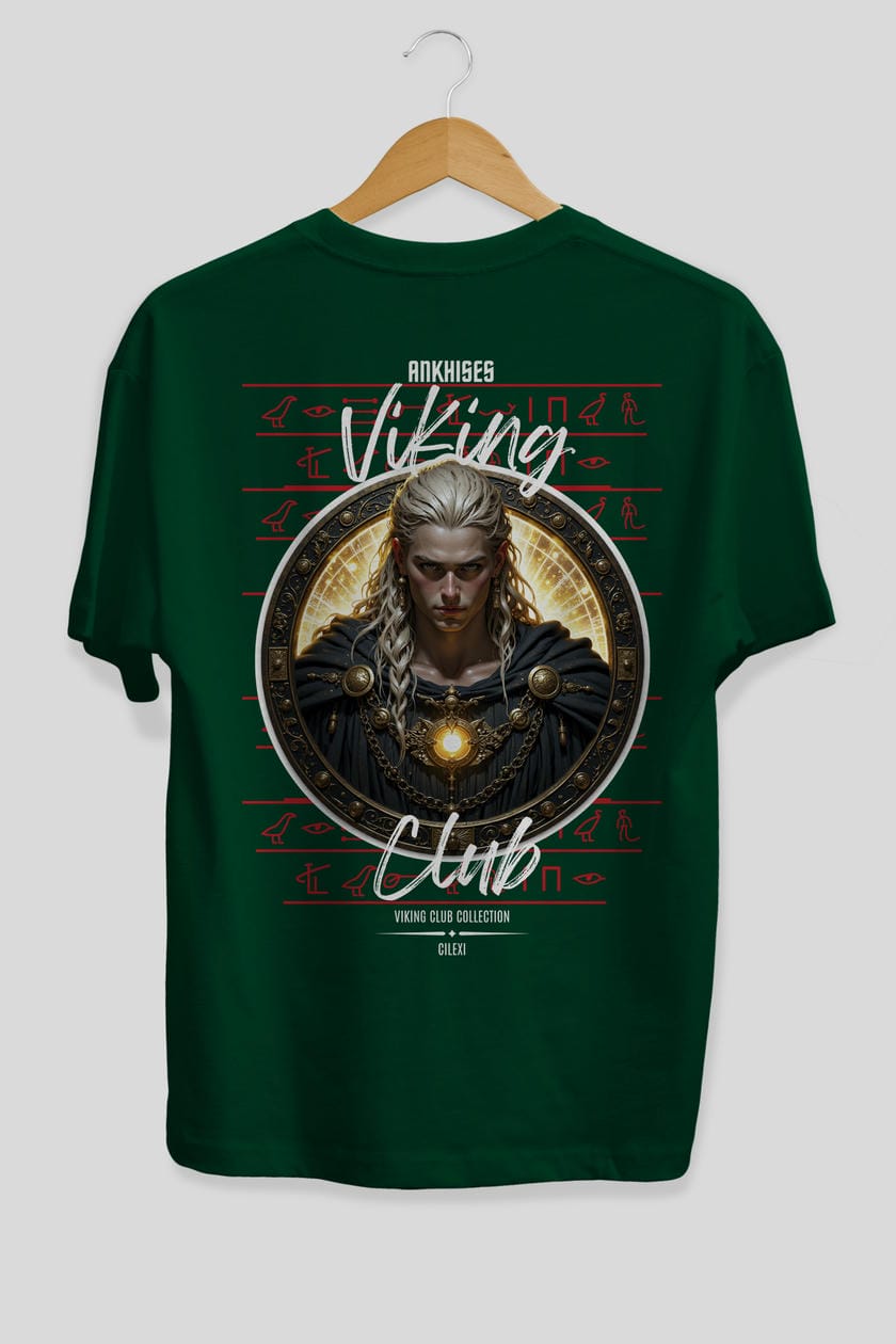 Viking Mitolojisi Serisi 14 Arka Baskılı Oversize t-shirt Erkek Kadın %100 Pamuk Bisiklet Yaka tişort