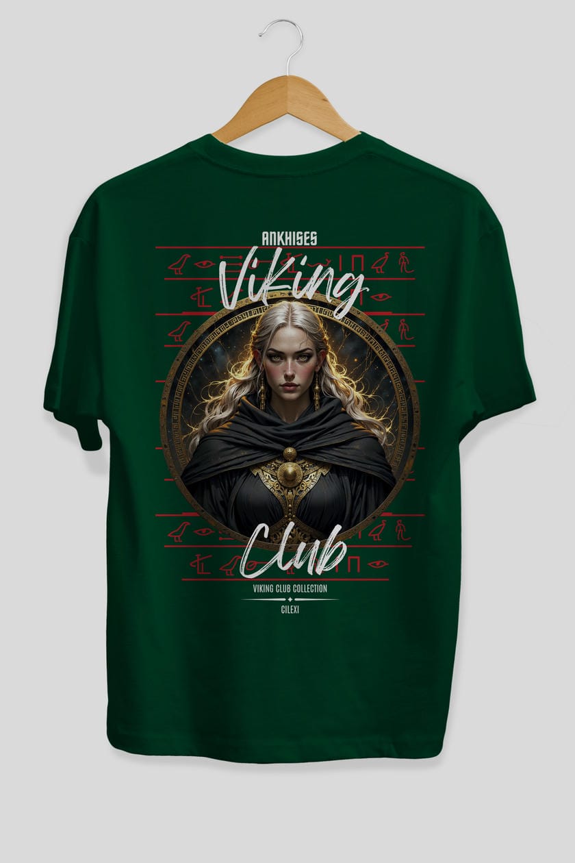 Viking Mitolojisi Serisi 4 Arka Baskılı Oversize t-shirt Erkek Kadın %100 Pamuk Bisiklet Yaka tişort