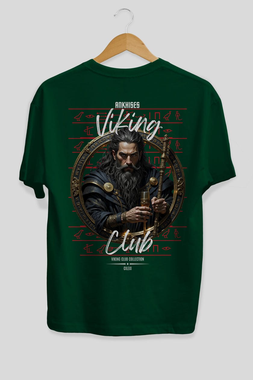 Viking Mitolojisi Serisi 20 Arka Baskılı Oversize t-shirt Erkek Kadın %100 Pamuk Bisiklet Yaka tişort