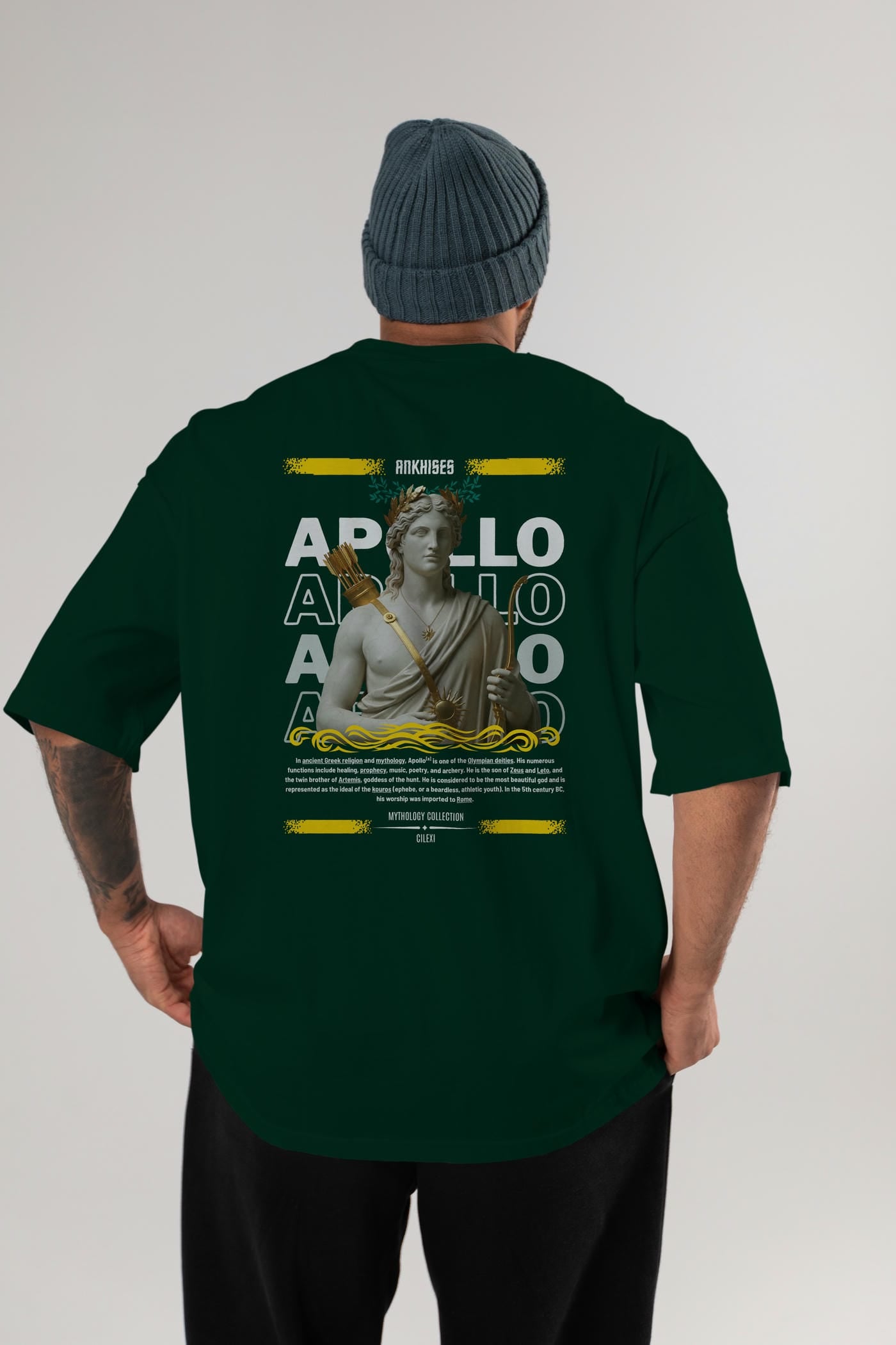 Apollo 2 Arka Baskılı Oversize t-shirt Erkek Kadın %100 Pamuk Bisiklet Yaka tişort