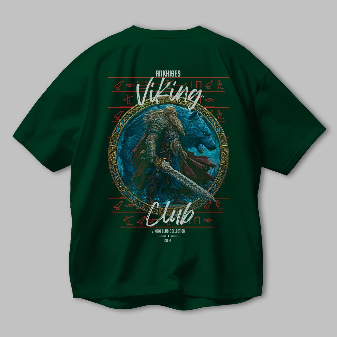 Tyr Arka Baskılı Oversize t-shirt Erkek Kadın %100 Pamuk Bisiklet Yaka tişort