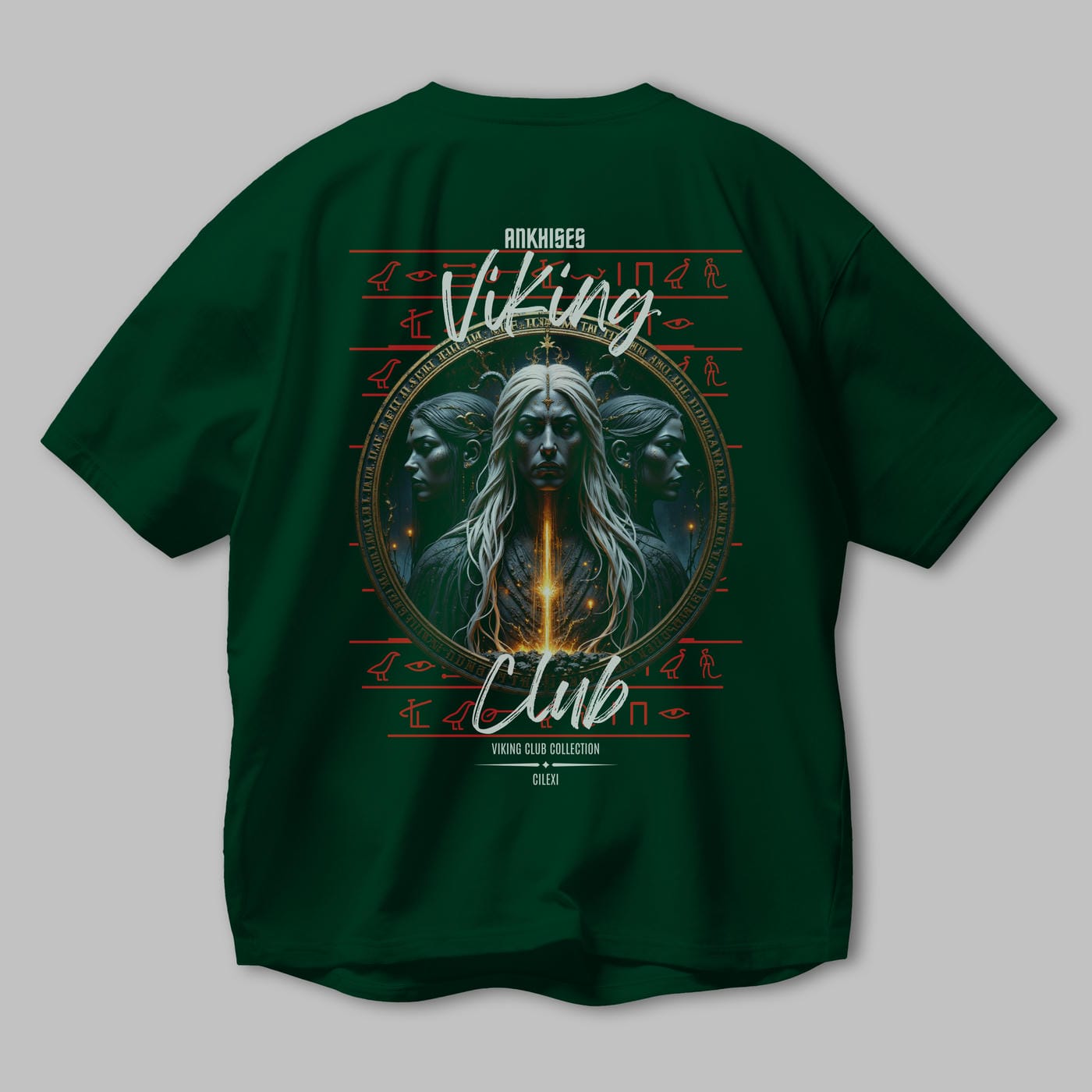 Viking Mitolojisi Serisi 24 Arka Baskılı Oversize t-shirt Erkek Kadın %100 Pamuk Bisiklet Yaka tişort