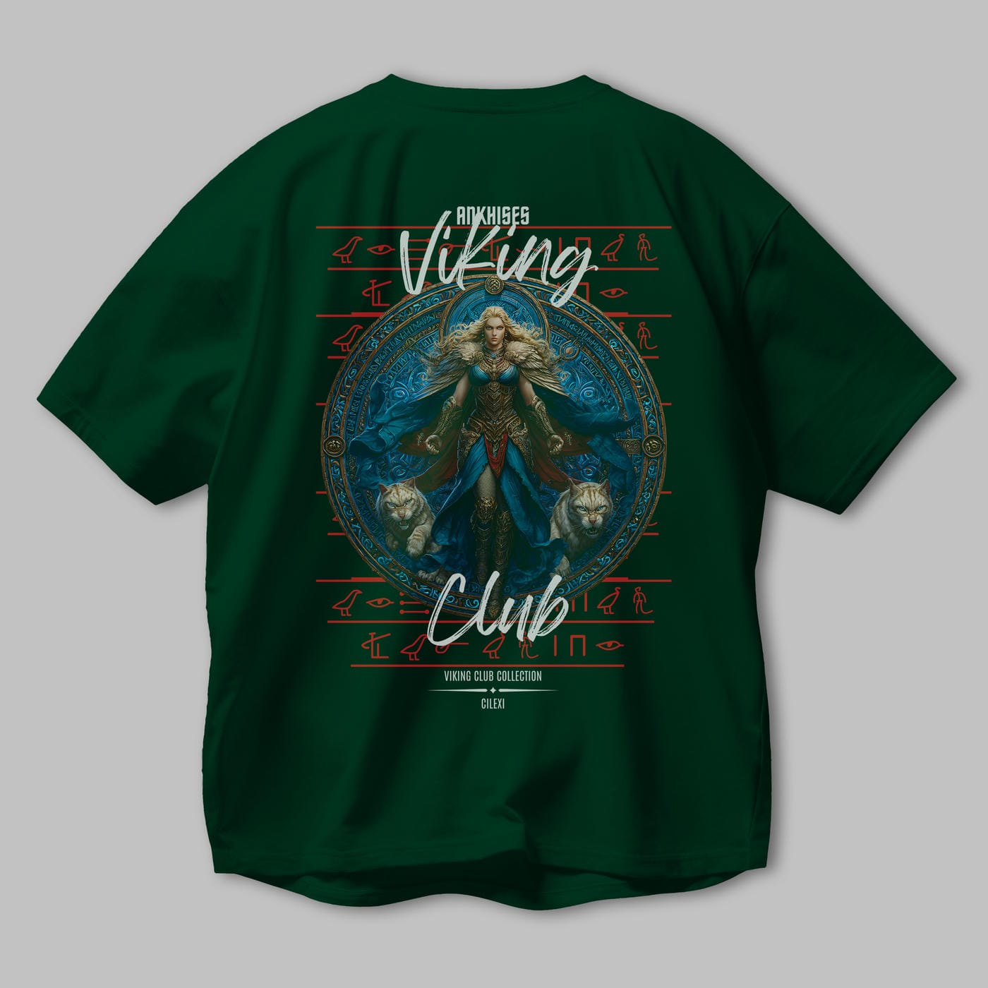 Freyja Baskılı Oversize t-shirt Erkek Kadın %100 Pamuk Bisiklet Yaka tişort