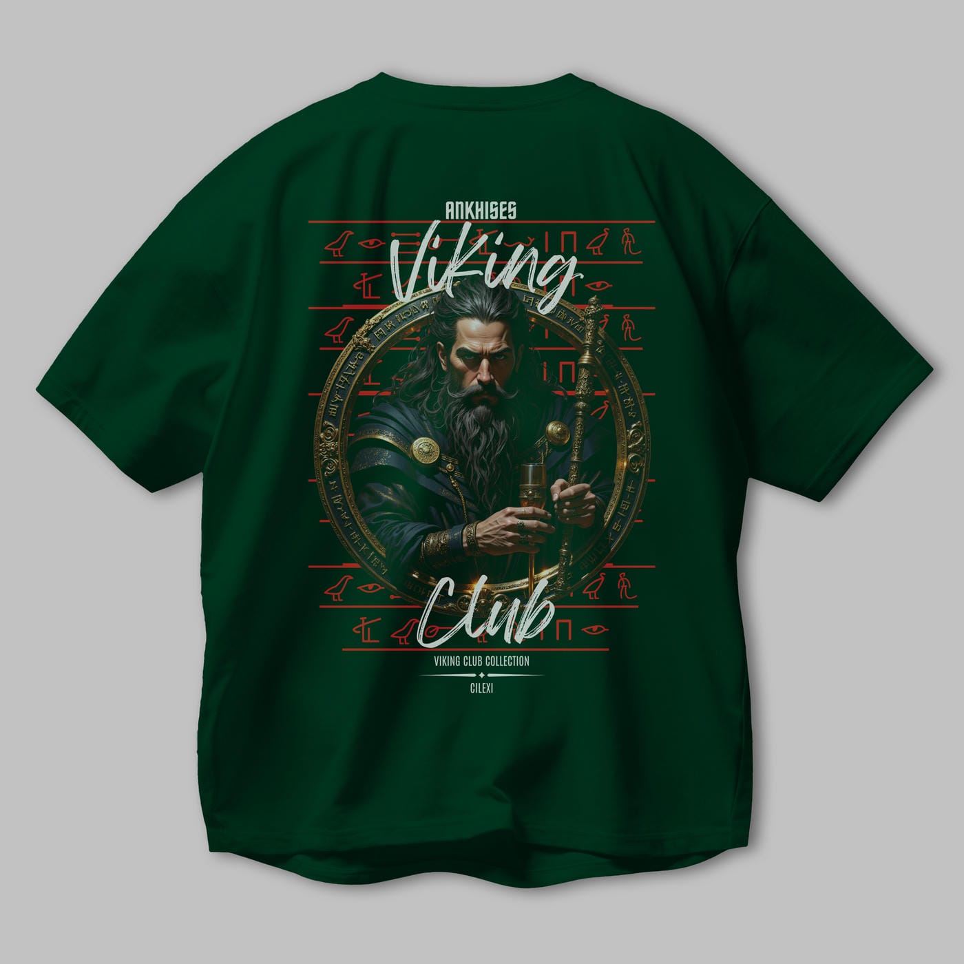 Viking Mitolojisi Serisi 20 Arka Baskılı Oversize t-shirt Erkek Kadın %100 Pamuk Bisiklet Yaka tişort