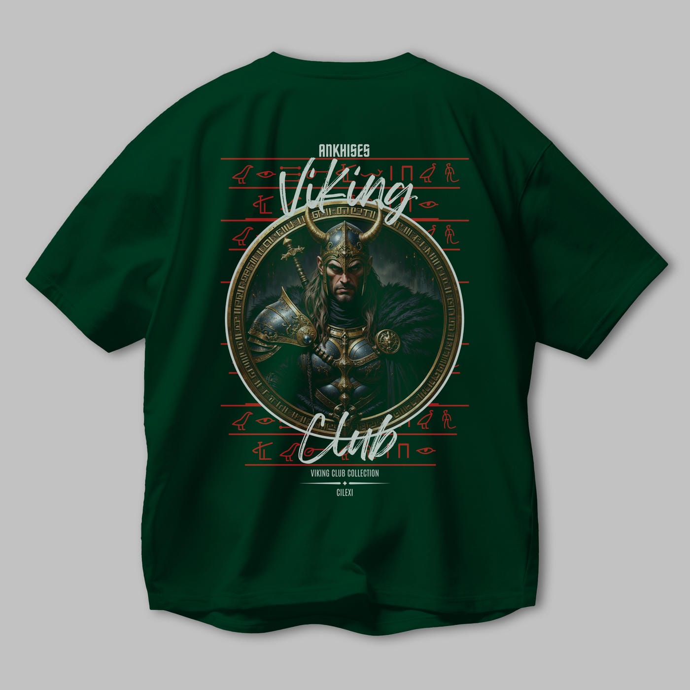 Viking Mitolojisi Serisi 21 Arka Baskılı Oversize t-shirt Erkek Kadın %100 Pamuk Bisiklet Yaka tişort