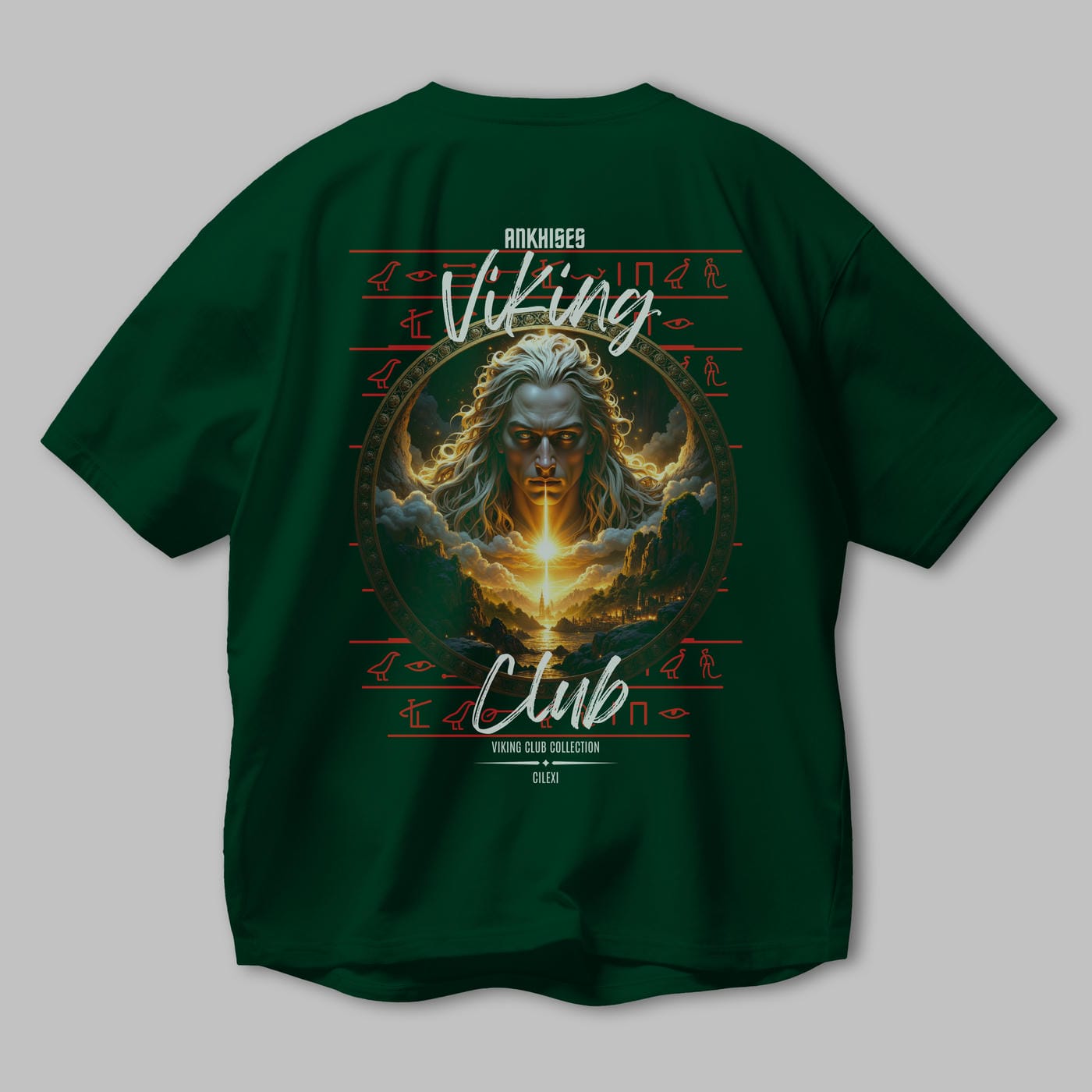 Viking Mitolojisi Serisi 15 Arka Baskılı Oversize t-shirt Erkek Kadın %100 Pamuk Bisiklet Yaka tişort