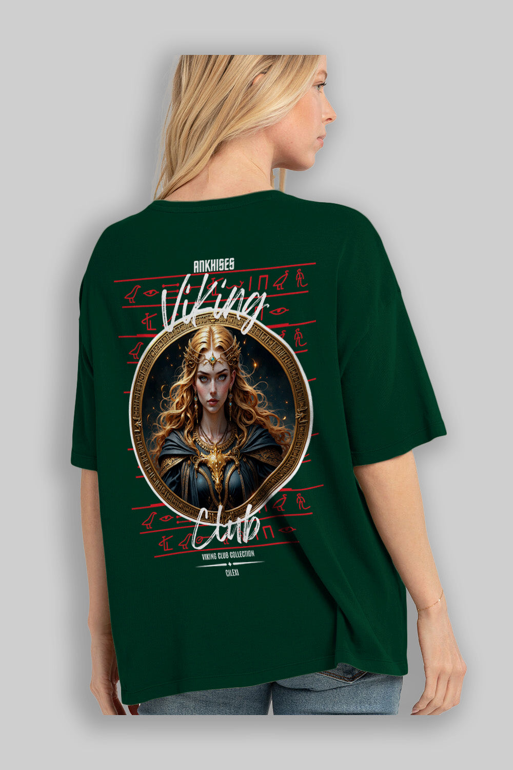 Freya Baskılı Oversize t-shirt Erkek Kadın %100 Pamuk Bisiklet Yaka tişort
