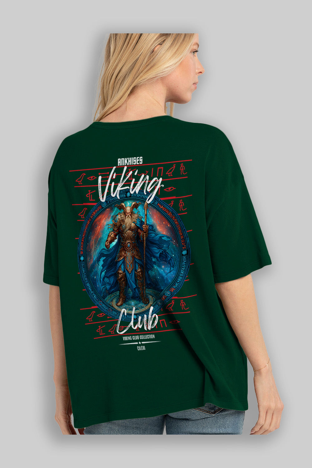 Heimdall Baskılı Oversize t-shirt Erkek Kadın %100 Pamuk Bisiklet Yaka tişort