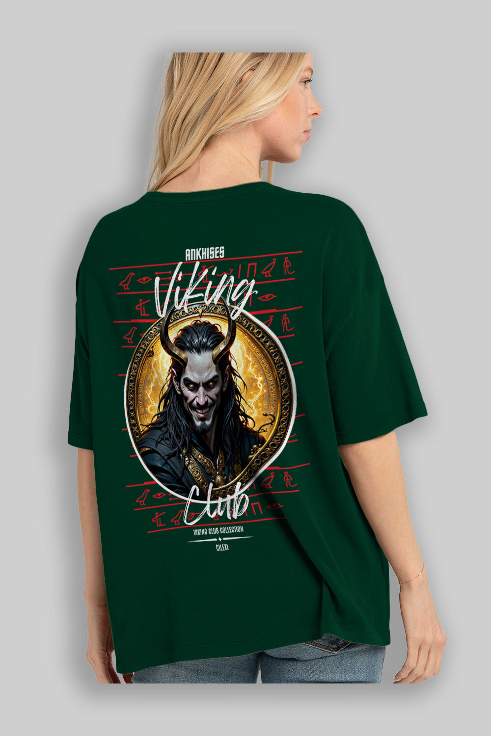 Loke 1 Baskılı Oversize t-shirt Erkek Kadın %100 Pamuk Bisiklet Yaka tişort