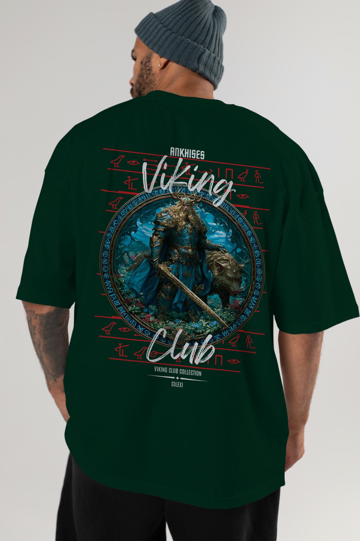 Freyr Baskılı Oversize t-shirt Erkek Kadın %100 Pamuk Bisiklet Yaka tişort