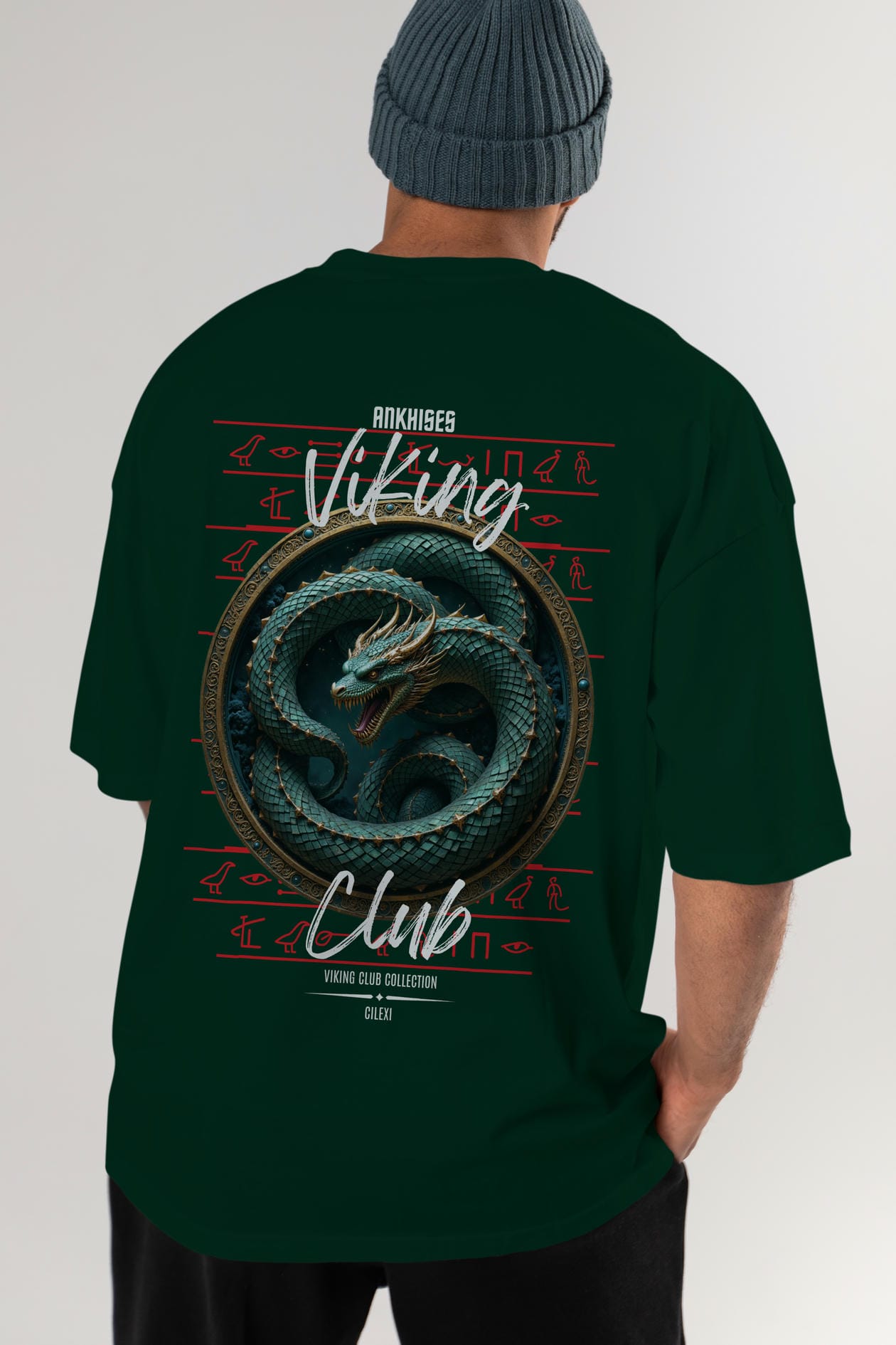 Viking Mitolojisi Serisi 25 Arka Baskılı Oversize t-shirt Erkek Kadın %100 Pamuk Bisiklet Yaka tişort