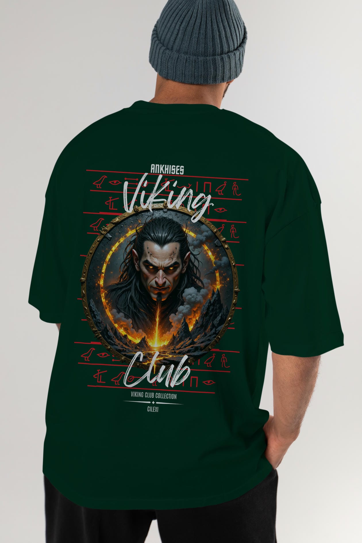 Loke 2 Arka Baskılı Oversize t-shirt Erkek Kadın %100 Pamuk Bisiklet Yaka tişort