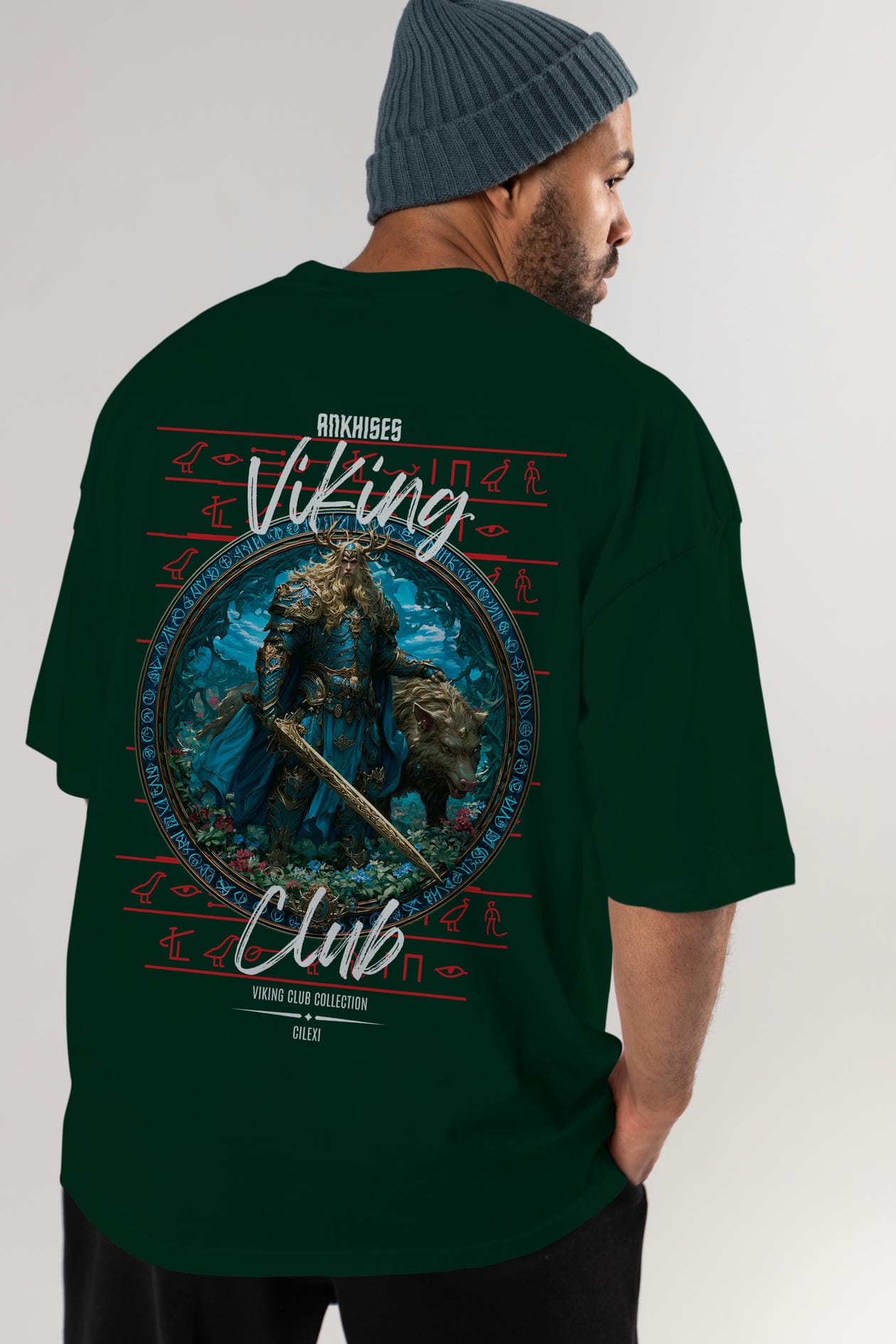 Freyr Baskılı Oversize t-shirt Erkek Kadın %100 Pamuk Bisiklet Yaka tişort