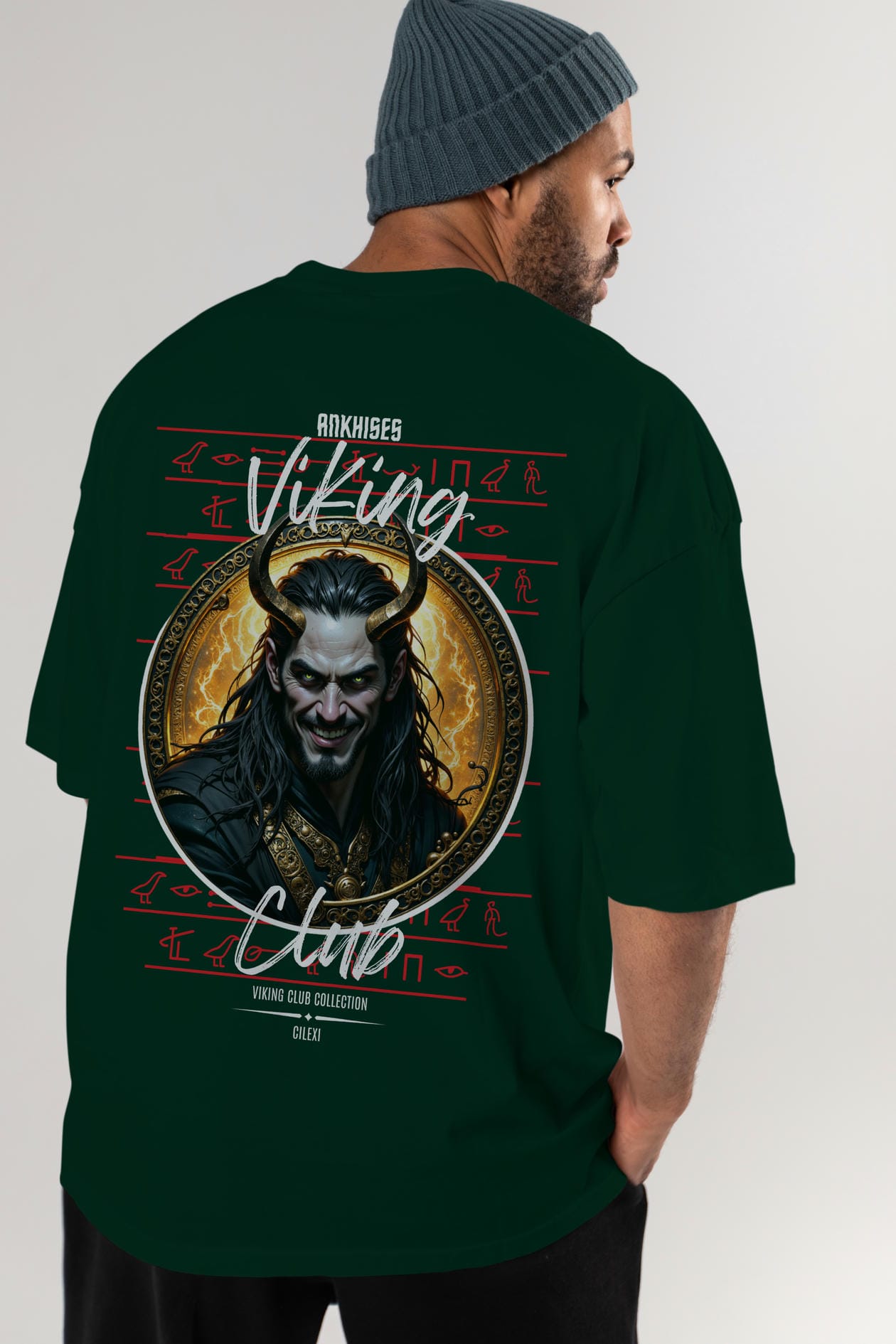 Loke 1 Baskılı Oversize t-shirt Erkek Kadın %100 Pamuk Bisiklet Yaka tişort