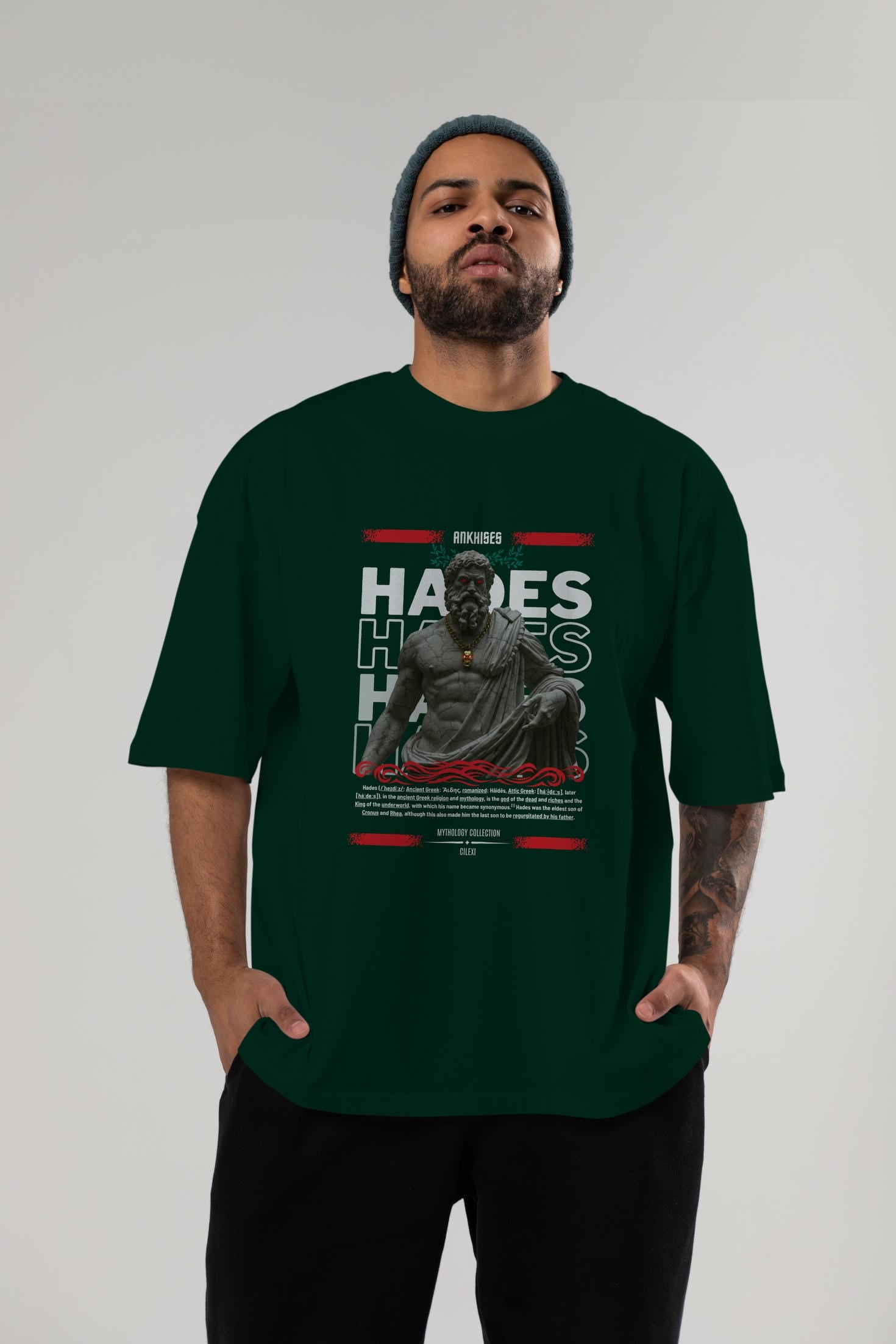 Hades 3 ön Baskılı Oversize t-shirt Erkek Kadın %100 Pamuk Bisiklet Yaka tişort