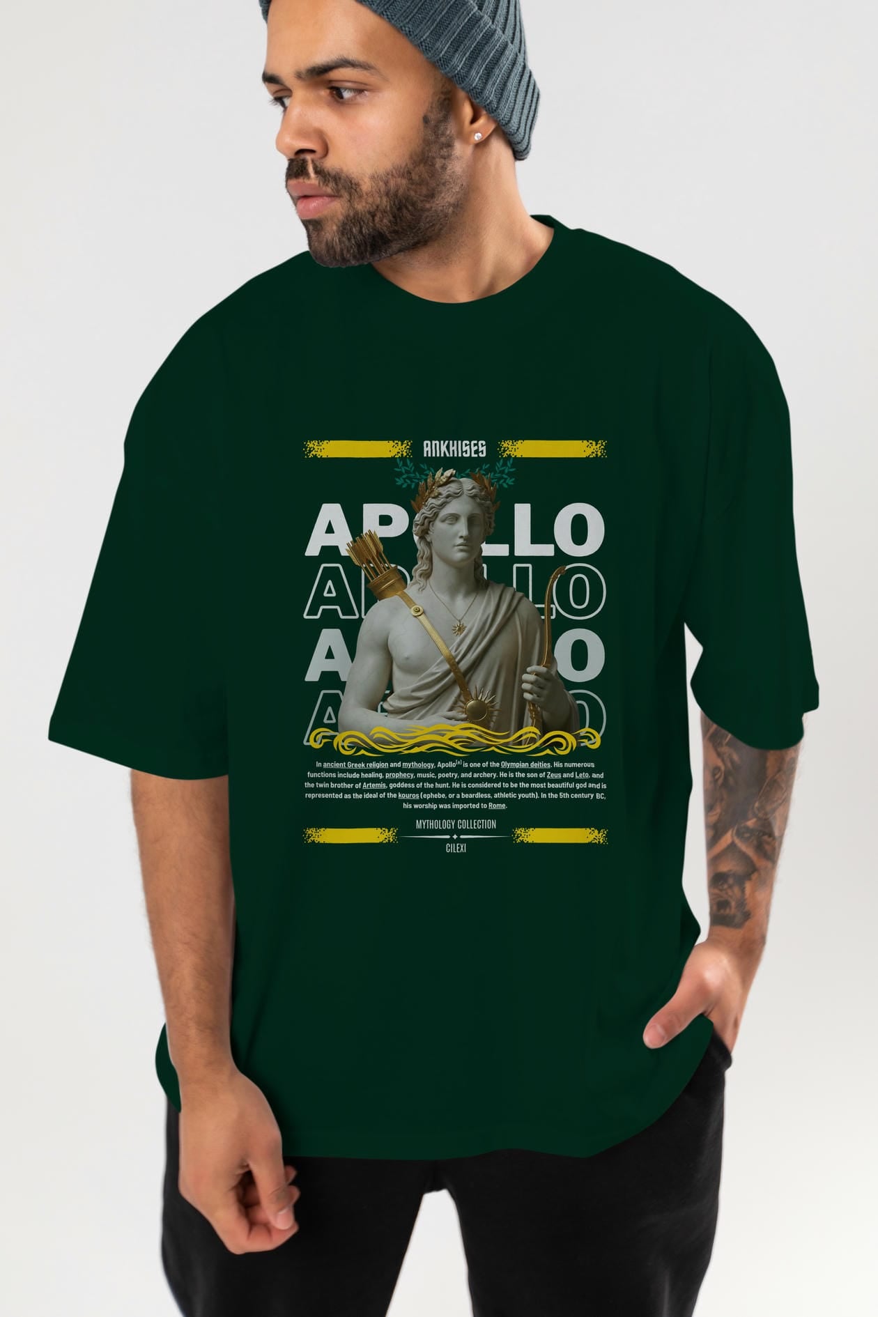 Apollo 2 ön Baskılı Oversize t-shirt Erkek Kadın %100 Pamuk Bisiklet Yaka tişort